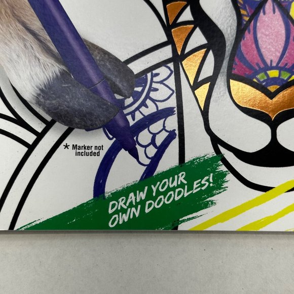 Crayola Art With Edge  Animal Ink Doodle Activity Coloring Book 32 Pages New - Picture 8 of 9